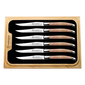 Steak Knife Set Naturalwood (Laguiole California)