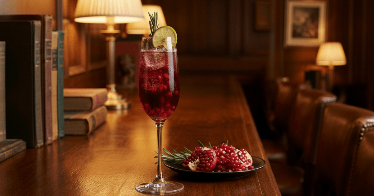 Pomegranate Rosemary Sparkler